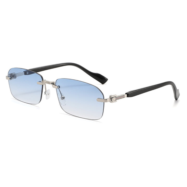 Men's Sleek Geometric Frame Sunglasses Skanto