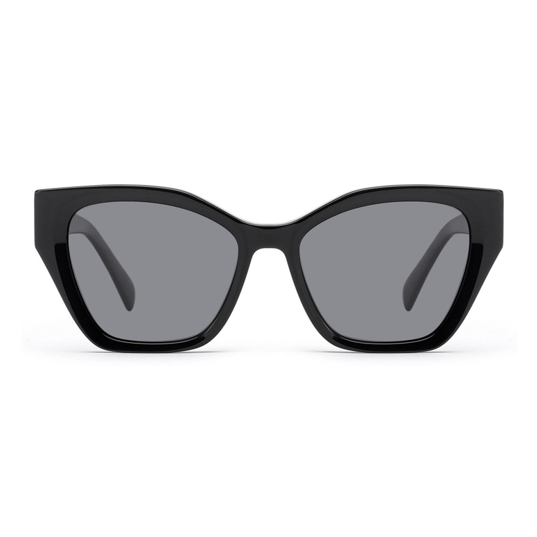 Dame solbrille med moderne ramme og lekne detaljer Skanto