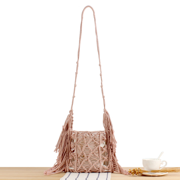 Handbag with artistic macrame design Skanto 1784182970