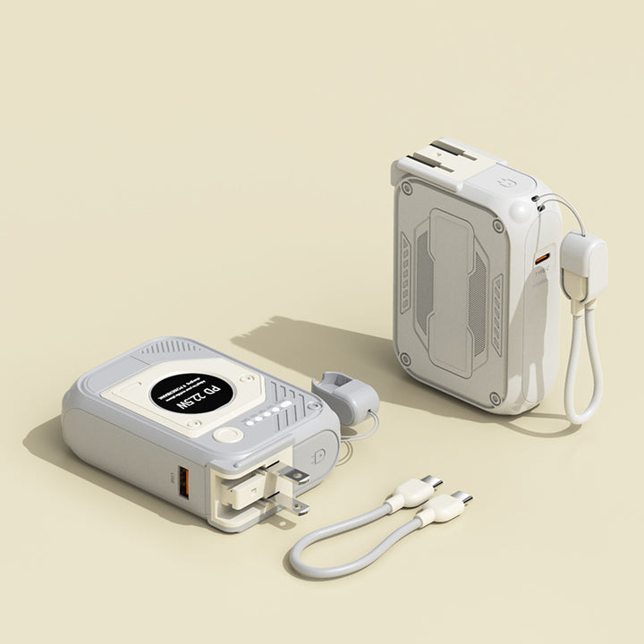 Stikkontakt-Powerbank med integrerte USB-porter Skanto