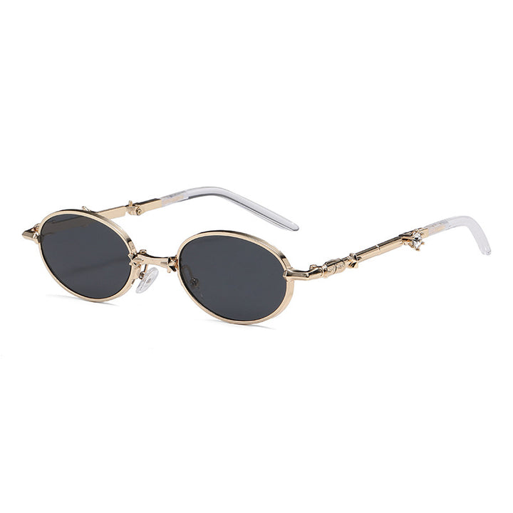 Dame moter briller med elegant metallramme og let fargede glass Skanto