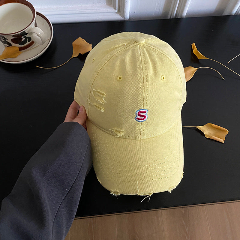 Unisex Slittet Brodert Baseball Caps Skanto
