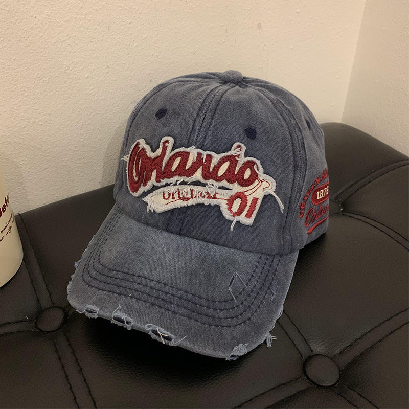 Men's Distressed Cotton Baseball Cap Skanto