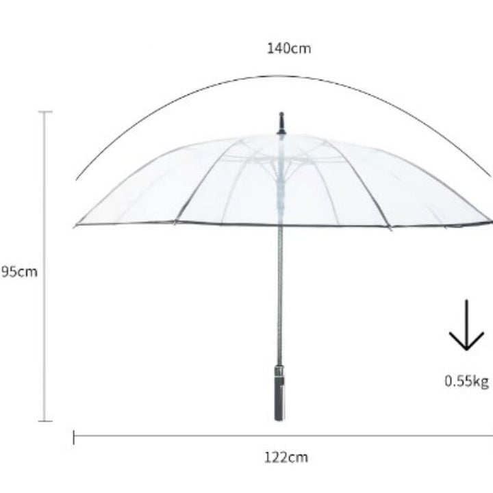 Damer Transparent Paraply med Ergonomisk Håndtak Skanto
