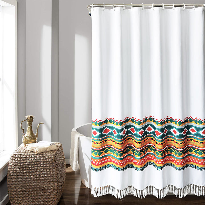 Kunstnerisk Mønstret Duschgardin Skanto