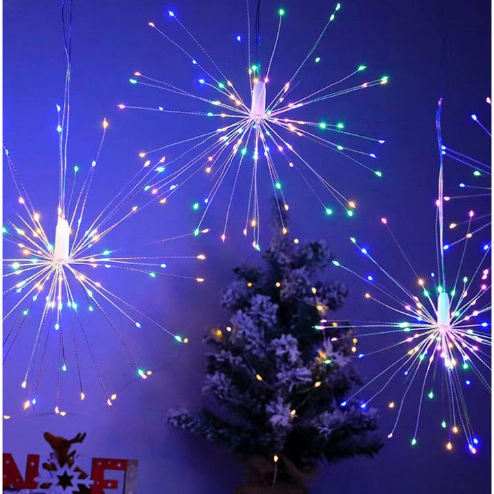 LED Starburst Hengende Pendellampe Dekorasjon Med Fiberoptiske Eiker Skanto