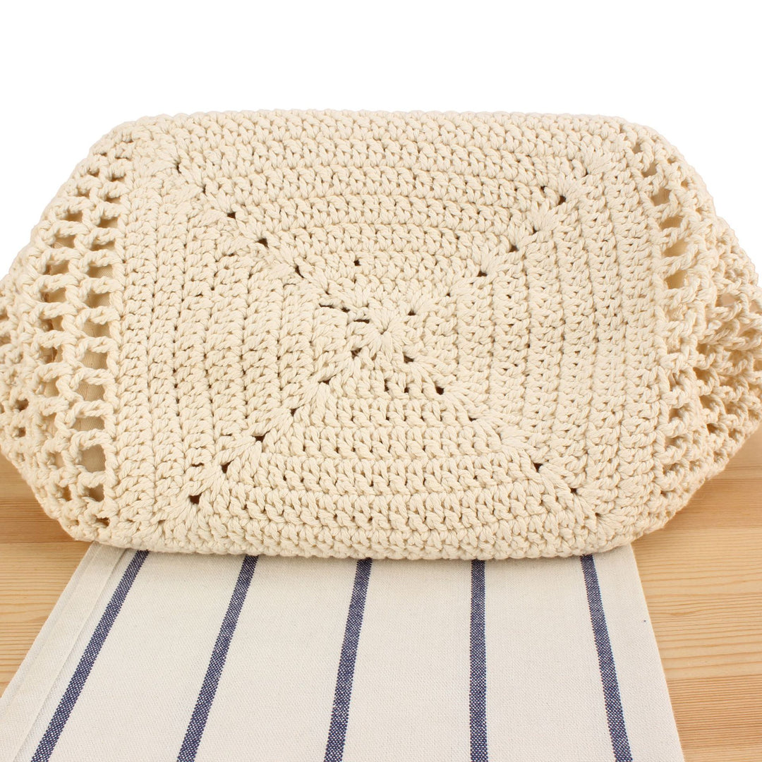 Hand-knotted tote bag with airy texture Skanto
