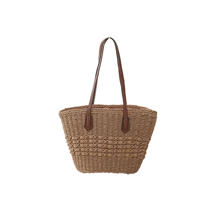 Håndlaget strandveske i boho-stil Skanto