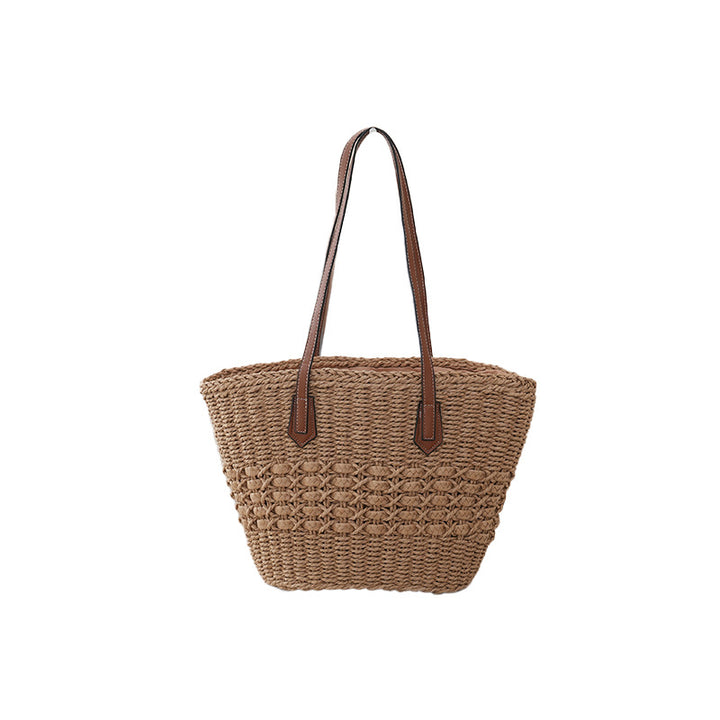 Håndlaget strandveske i boho-stil Skanto