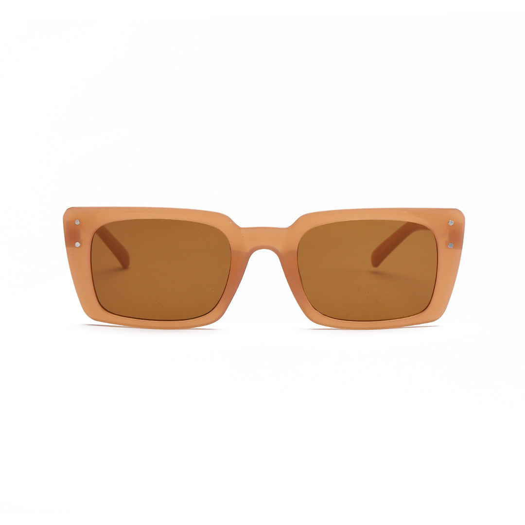 Dame kvadratisk solbrille med dyremønster Skanto