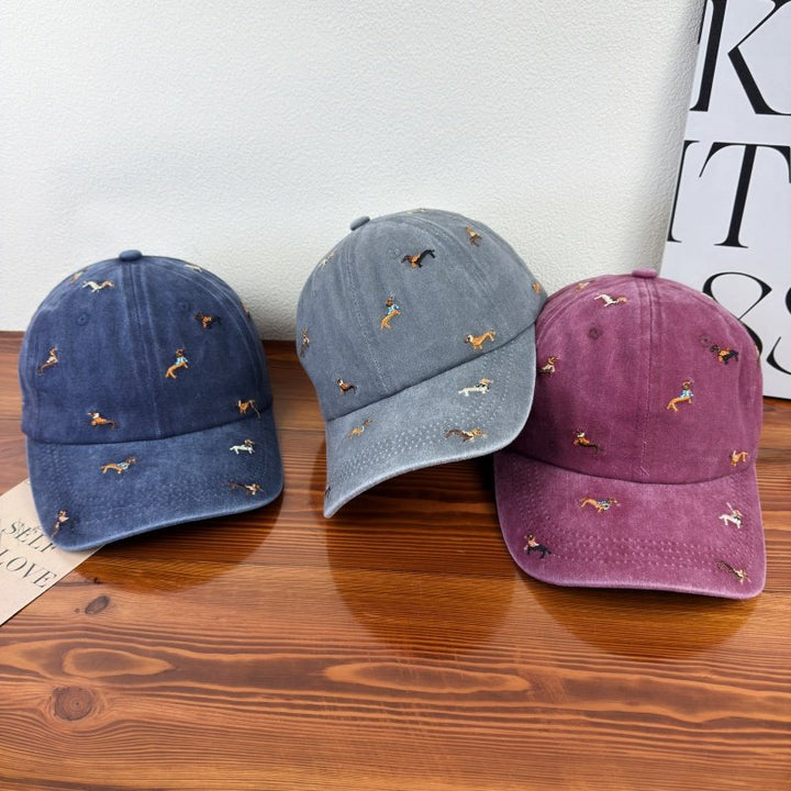 Unisex Brodert Hundetema Baseball Cap Skanto