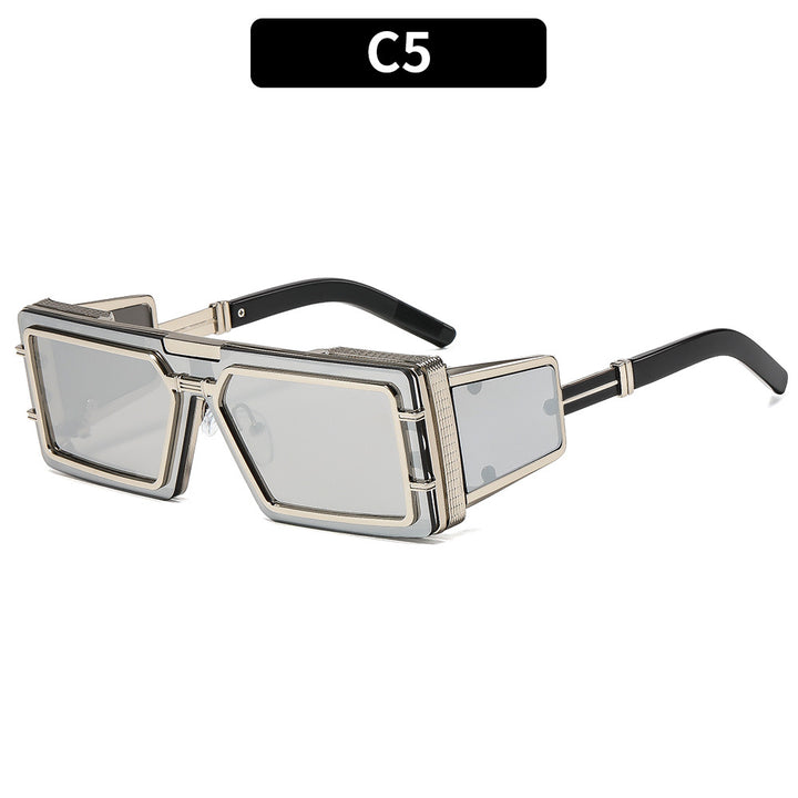Dame Geometrisk Oversized Solbrille med luksuriøs ramme Skanto