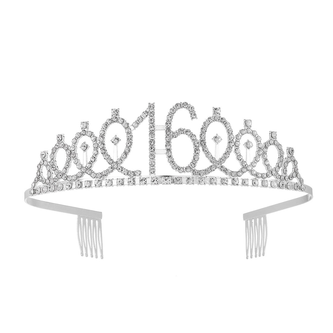 Damer krystall dekorert tiara med elegant design Skanto