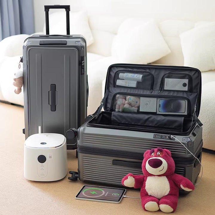 Herre Smart Multi-Kompartments Hard Shell Reise Koffert Skanto
