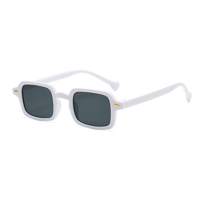 Dame geometrisk solbrille med trendy dyreprint Skanto