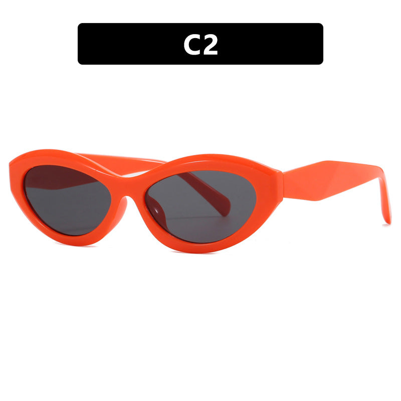 Dame Cat-Eye solbrille med stilig ramme Skanto
