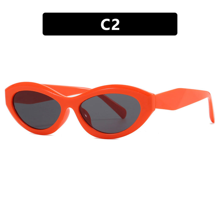 Dame Cat-Eye solbrille med stilig ramme Skanto