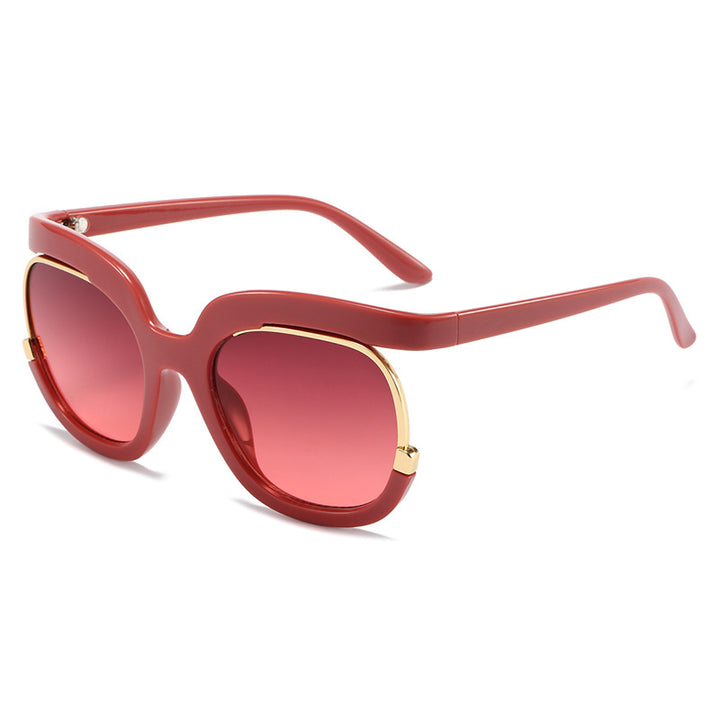 Dame Overdimensjonert Solbrille med elegant Skildpadde-design Skanto