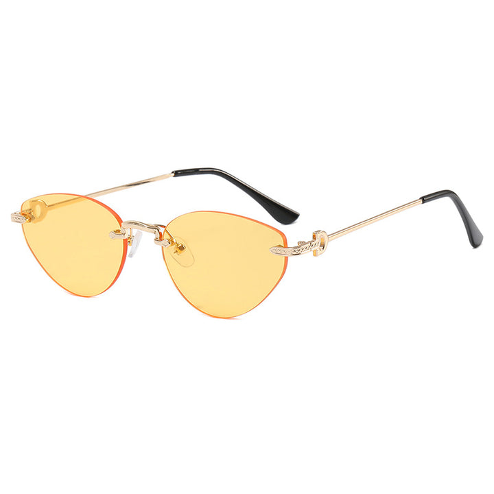 Dame Futuristisk Halvramme Solbrille Skanto