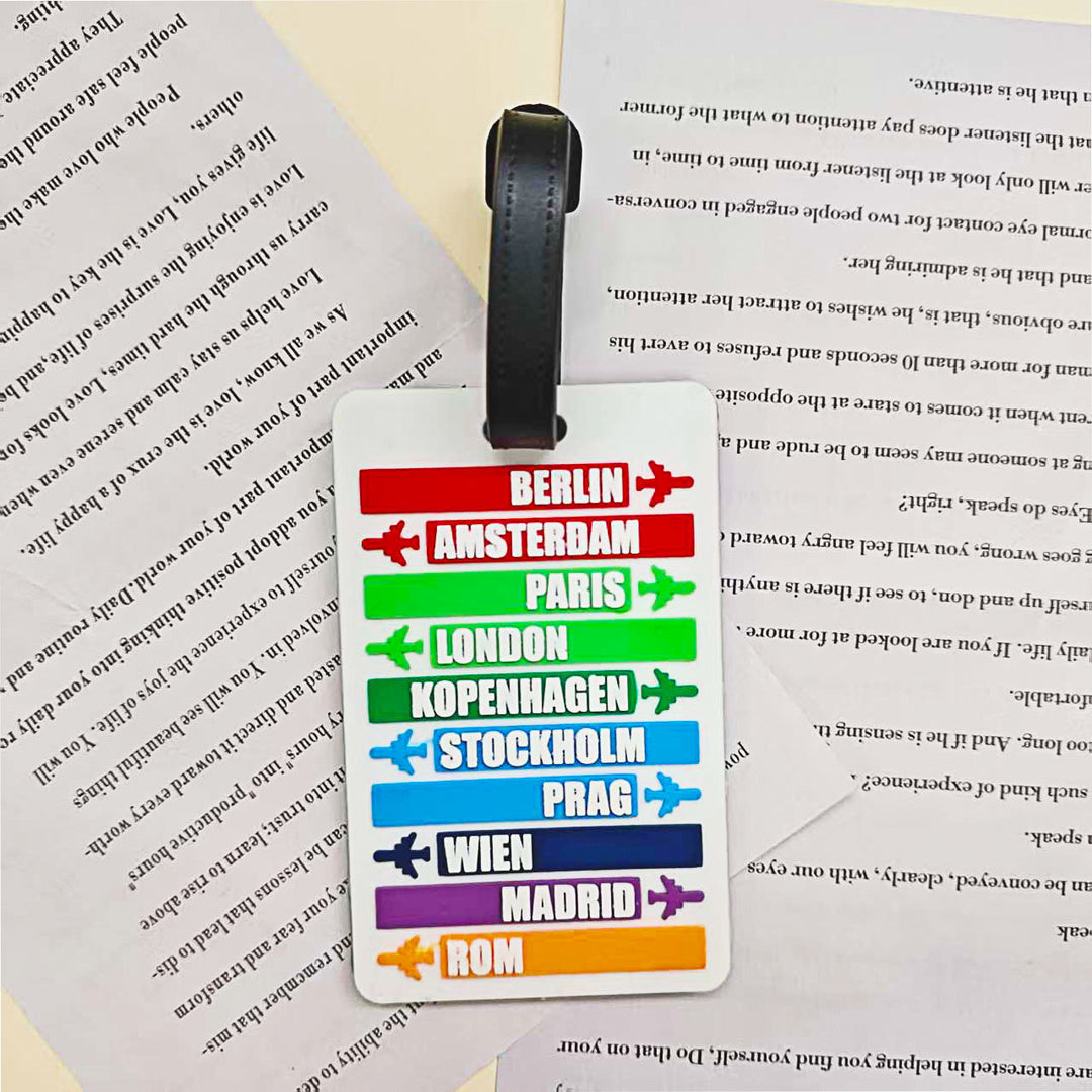 Unisex Travel Theme Luggage Tag Skanto