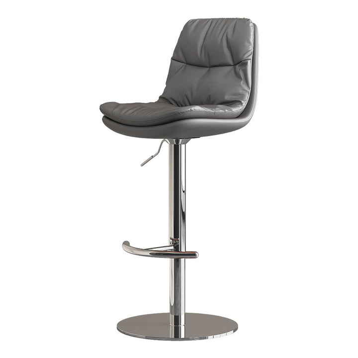 Høydejusterbar Barstol Med Ergonomisk Sitteflate Og T-formet Fot Skanto