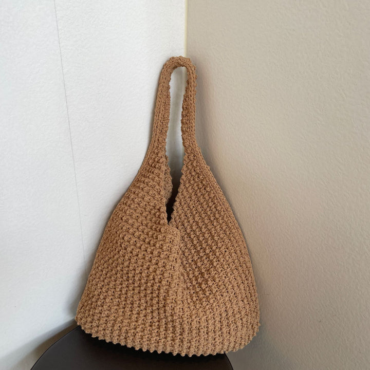 Stor håndlaget bomull shopper Skanto