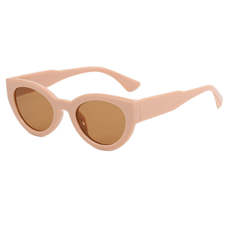 Dame moteriktig firkantet solbrille med speilende glass Skanto