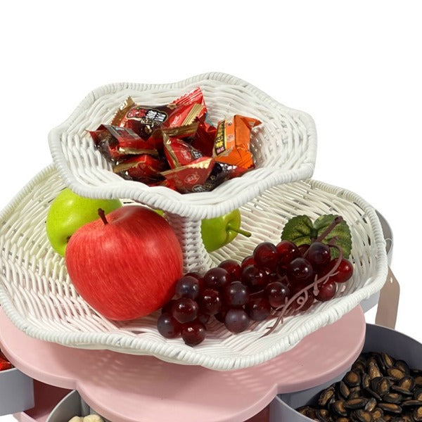 Dame Etagere laget av flettet materiale Skanto