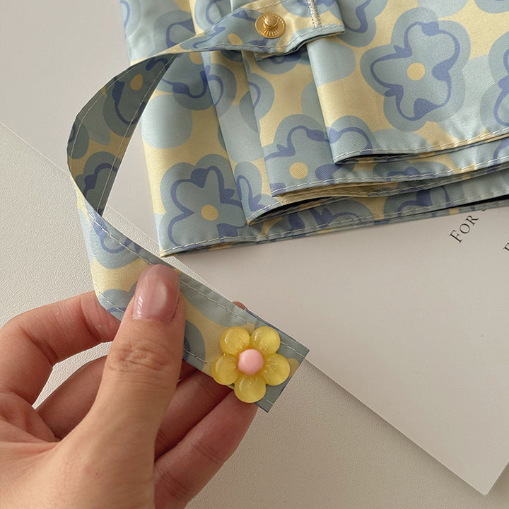 Dame Faltbar Regnparaply med elegant blomsterdesign Skanto