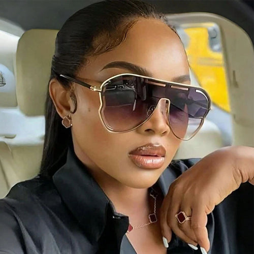 Menn's Aviator-Style Shield Sunglasses Skanto