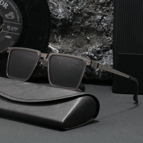 Dame Kvadratisk Designer Solbrille Skanto