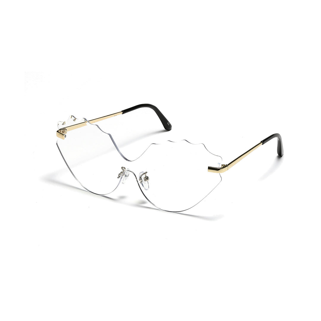 Dame solbrille med unik bølgedesign Skanto