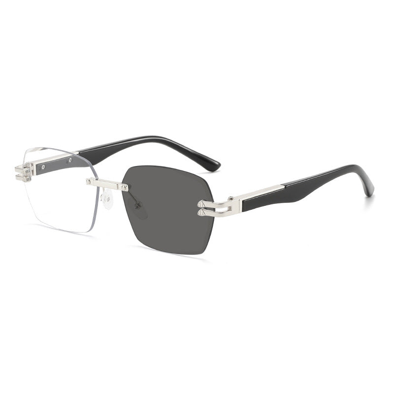 Men's Elegant Square Sunglasses with Wooden Temples Skanto