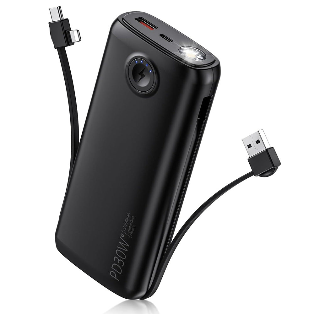Bærbar Powerbank med Digitalt LED-display og Lommelyktfunksjon Skanto