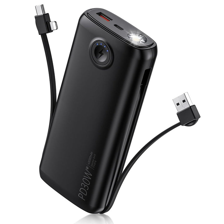 Bærbar powerbank med LED-display og høyytelses hurtiglading funksjon Skanto