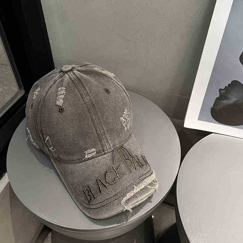 Kvinne Slitt Denim Baseball Caps Skanto 1784188369