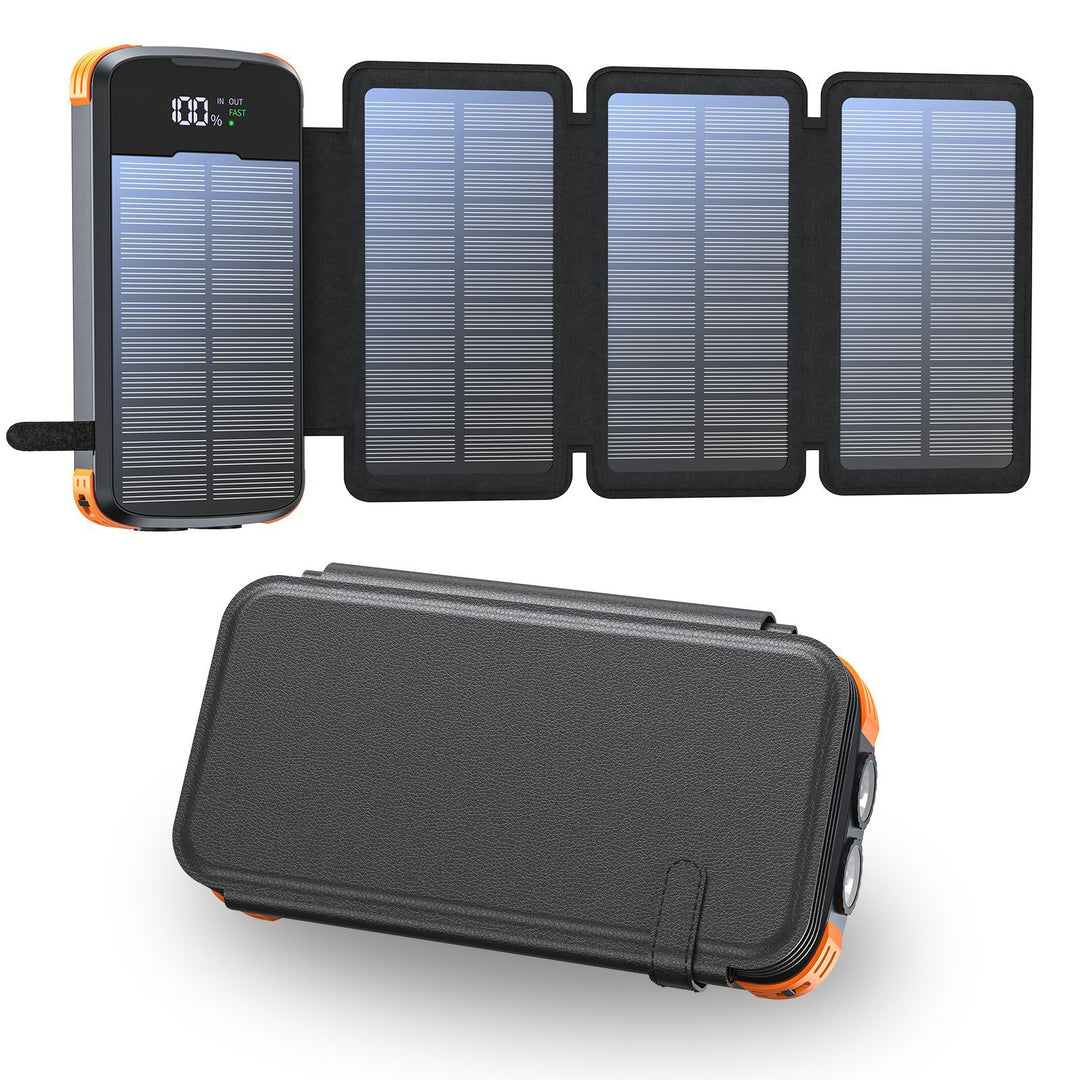 Solar Powerbank med Trådløs Ladefunksjon Fra Skanto