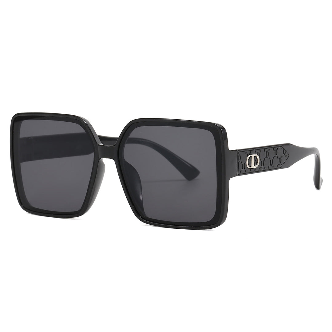 Damer moterik firkantet solbrille med gjennomsiktig design Skanto