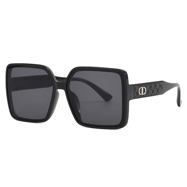 Damer moterik firkantet solbrille med gjennomsiktig design Skanto