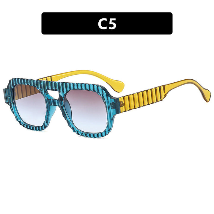 Damer geometrisk solbrille med raffinert strukturdesign Skanto