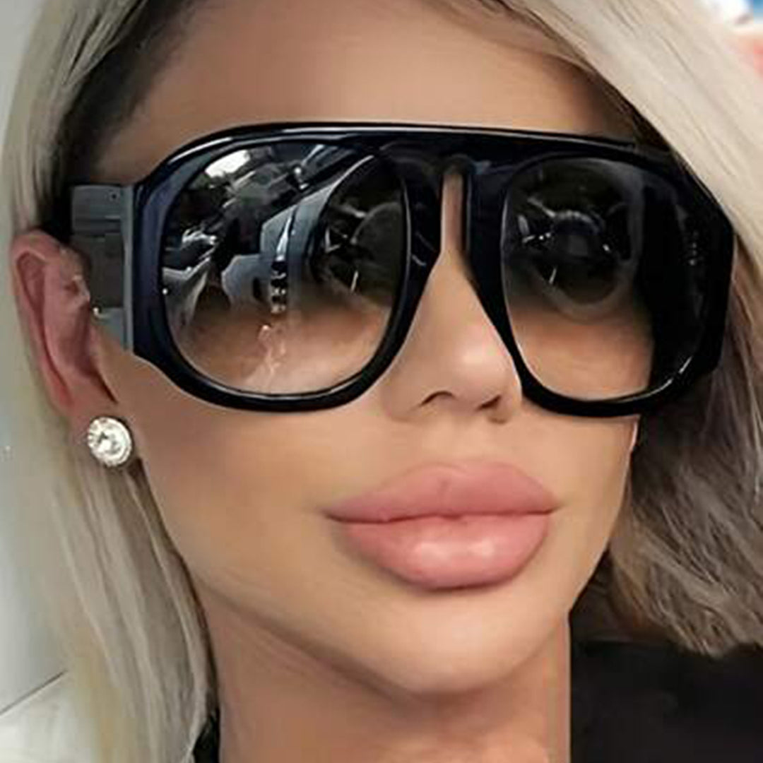 Damer oversized solbriller med bred ramme og høy UV-beskyttelse Skanto