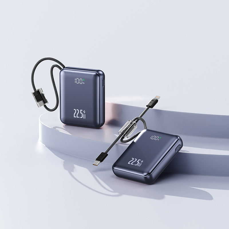 bærbar hurtiglading powerbank med digitalt display Skanto