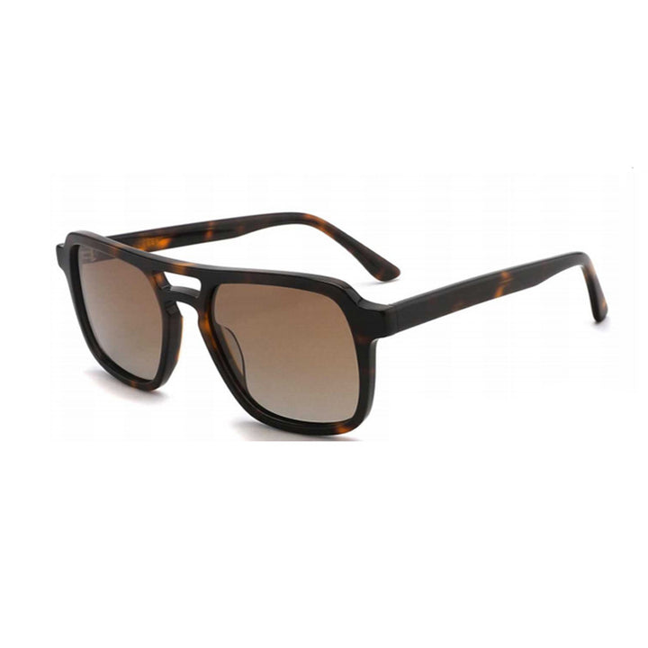 Dame solbrille med robust, stilisert plastramme og harmonisk avrundede glass Skanto
