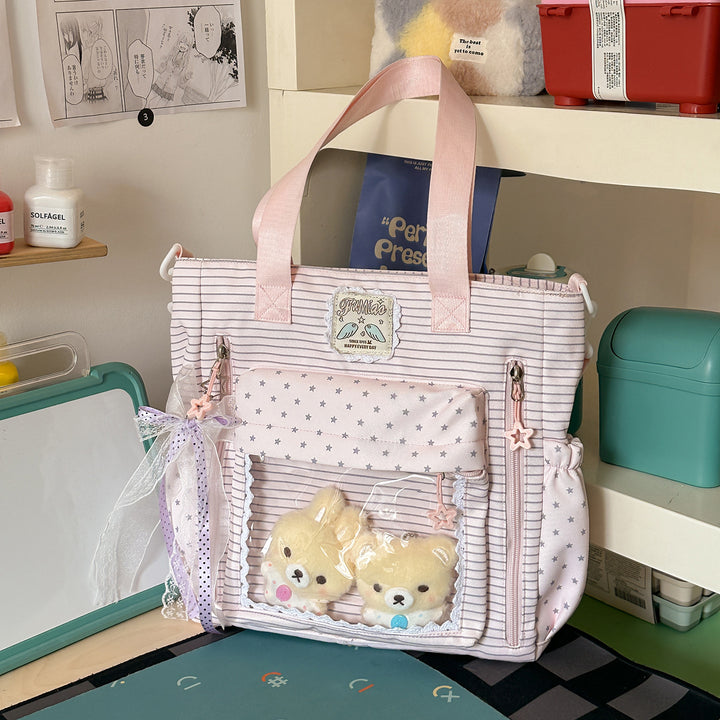 Funksjonell Multi-Lommet Leker Oppbevaring Skole Ryggsekk Bag