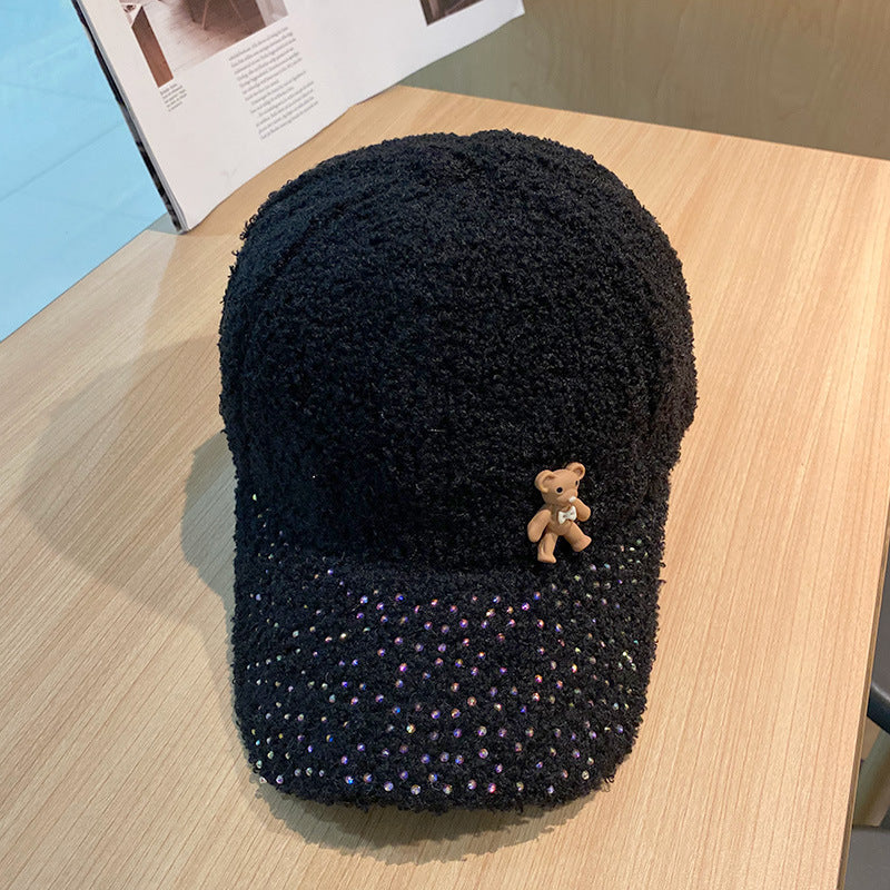 Kvinne Shimmering Fuzzy Baseball Cap Skanto