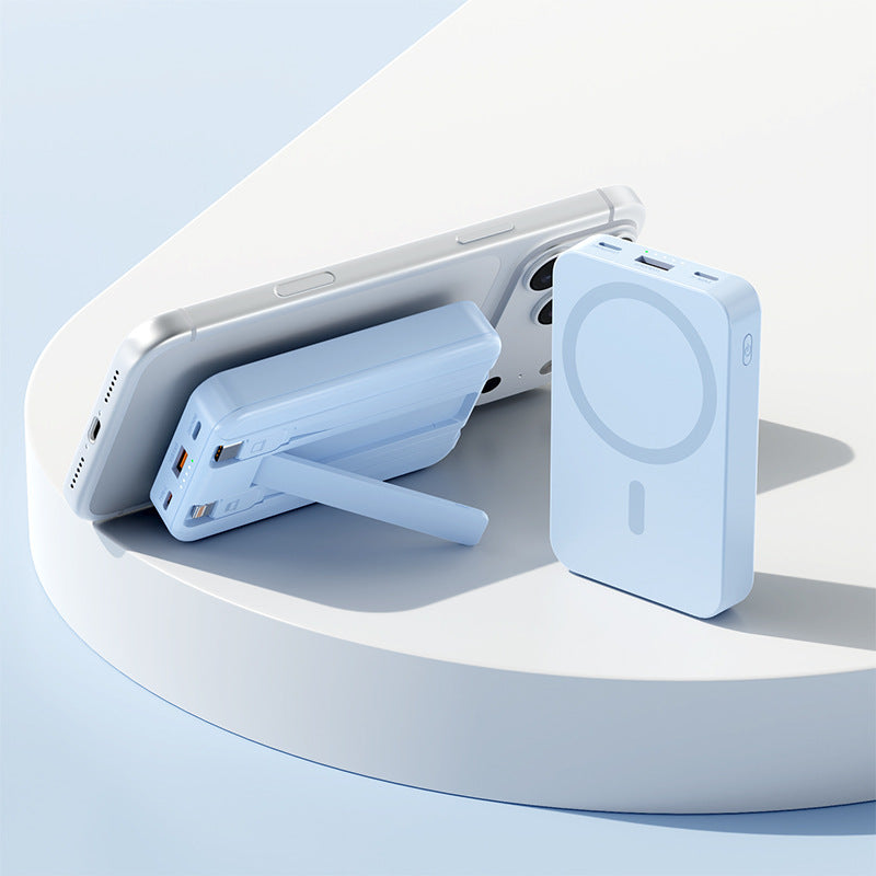 Bærbar powerbank med magnetfunksjon og integrert stativ Skanto