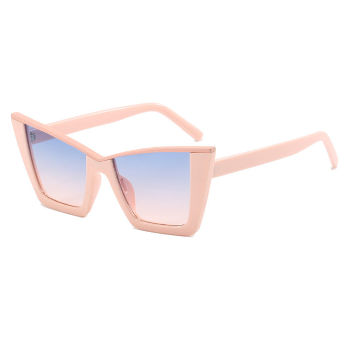 Dame firkantet solbrille med gullige detaljer Skanto