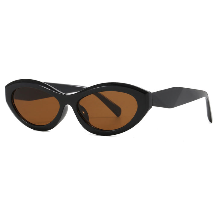 Dame cat-eye solbriller med bred ramme og UV-beskyttelse Skanto
