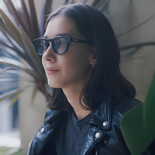 Dame Geometrisk Solbrille i elegant design Skanto