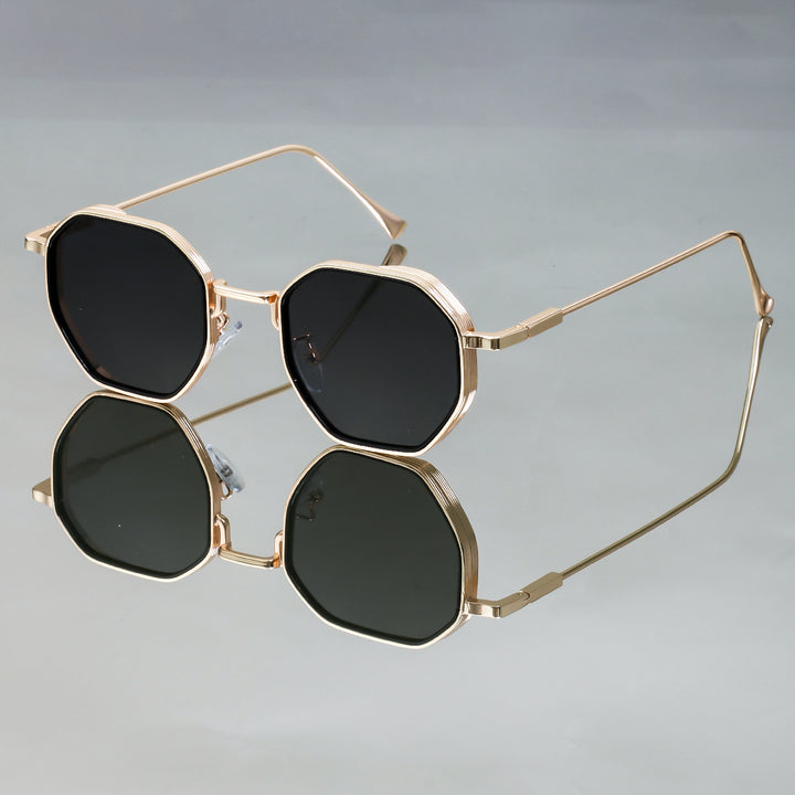 Dame solbriller i elegant, geometrisk stil med holdbar ramme Skanto